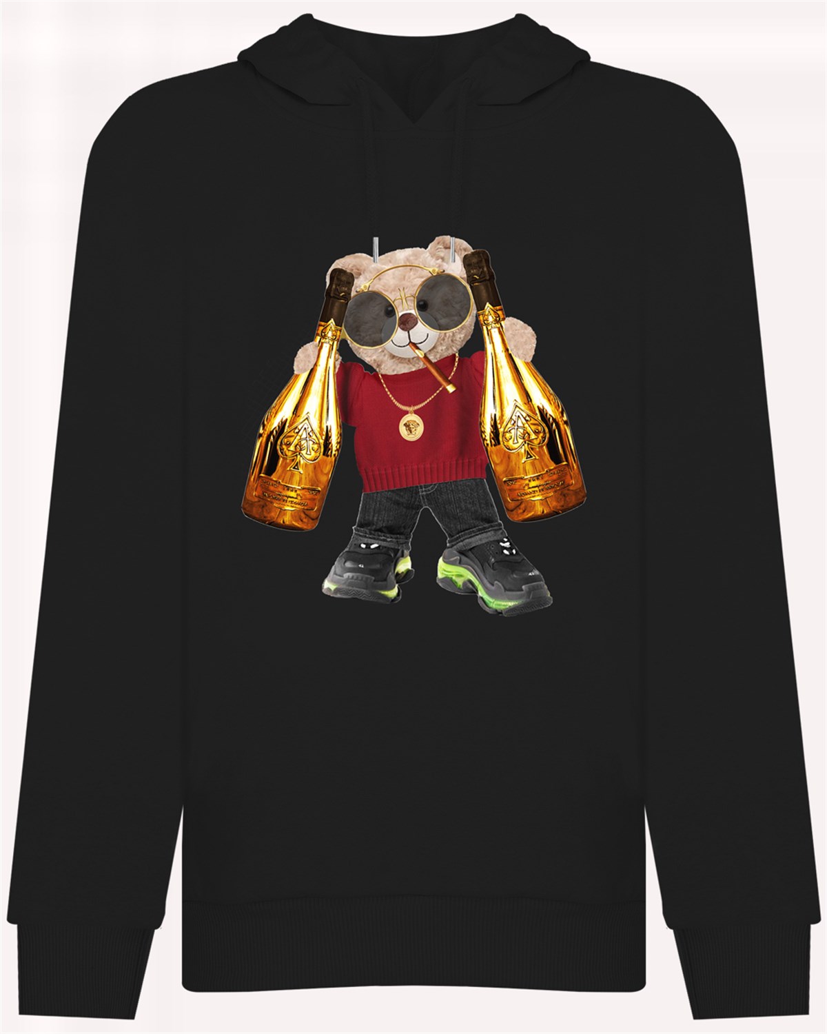 PRINTED TEDDY BEAR  hoodie