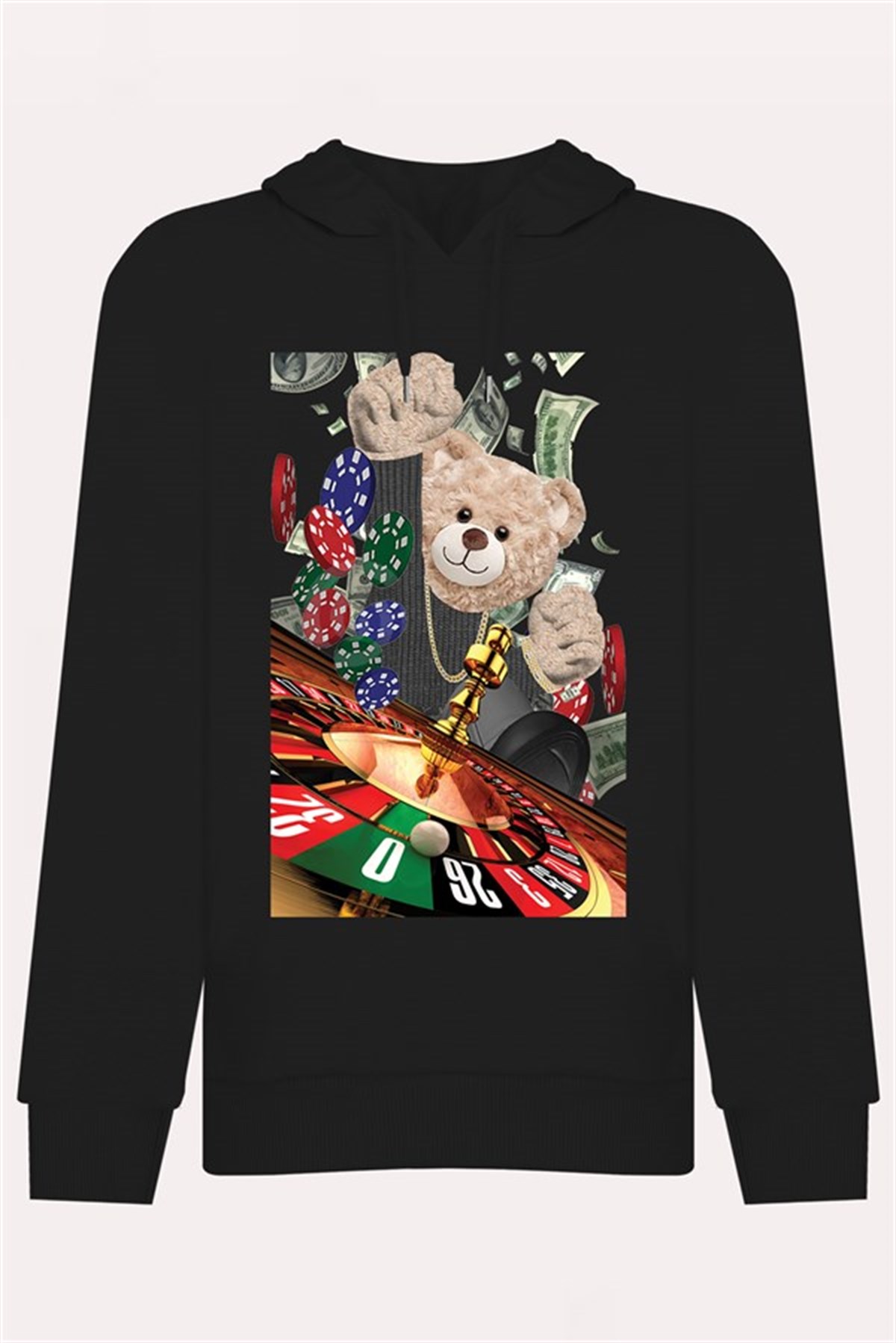 PRINTED TEDDY BEAR hoodie