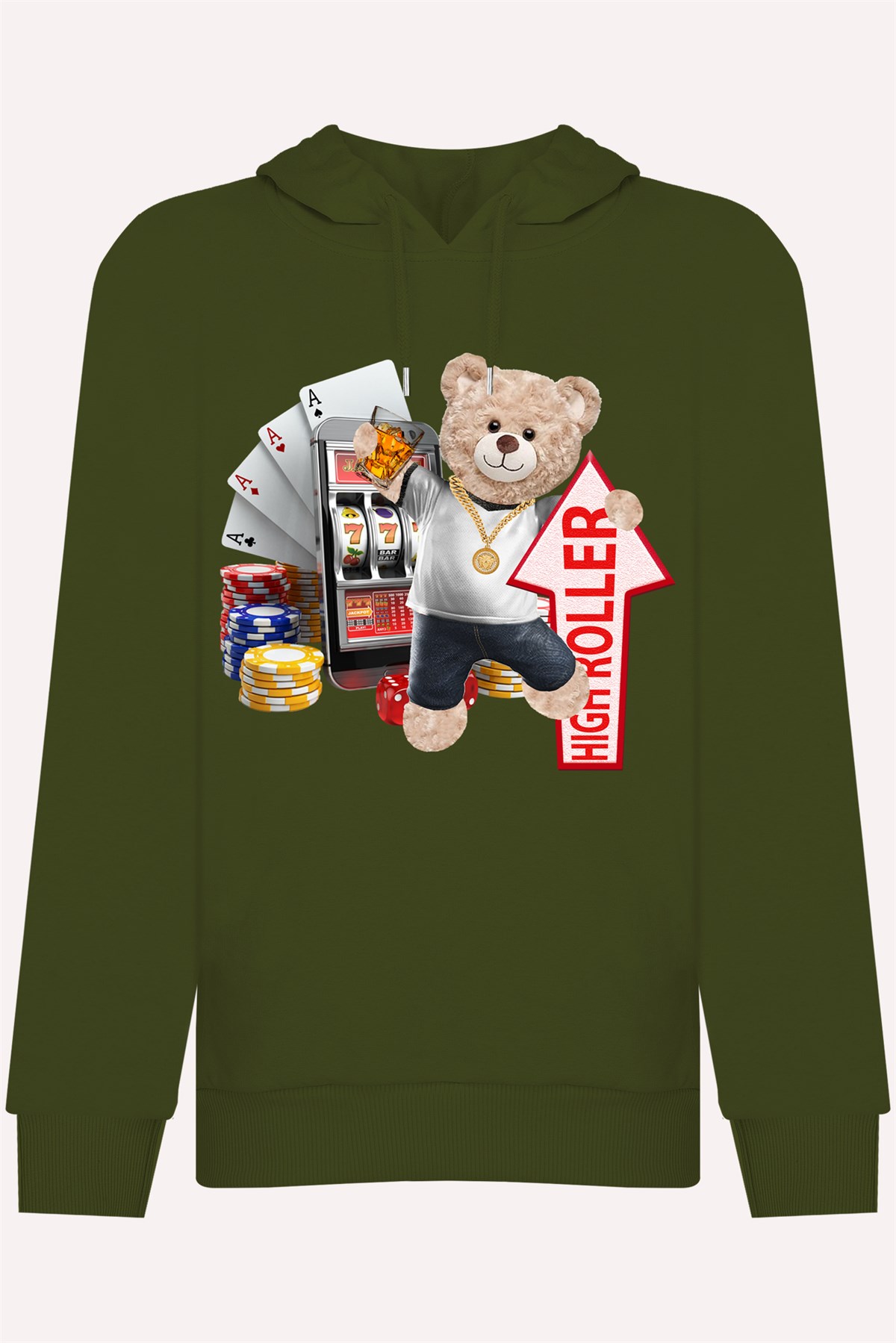 PRINTED TEDDY BEAR hoodie