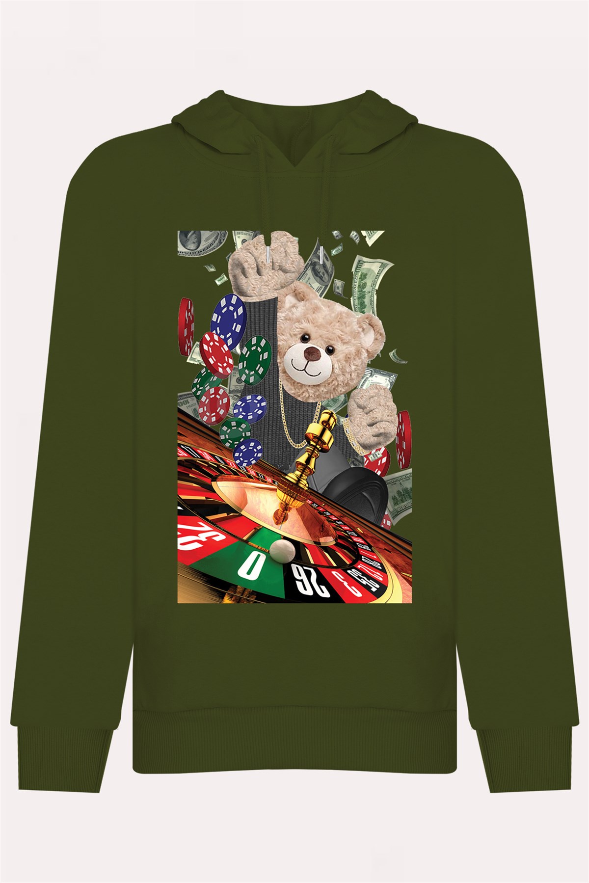 PRINTED TEDDY BEAR hoodie