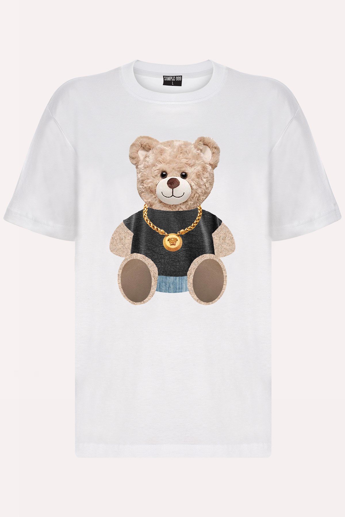 Teddy Printed Unisex Tshirt (Beyaz)