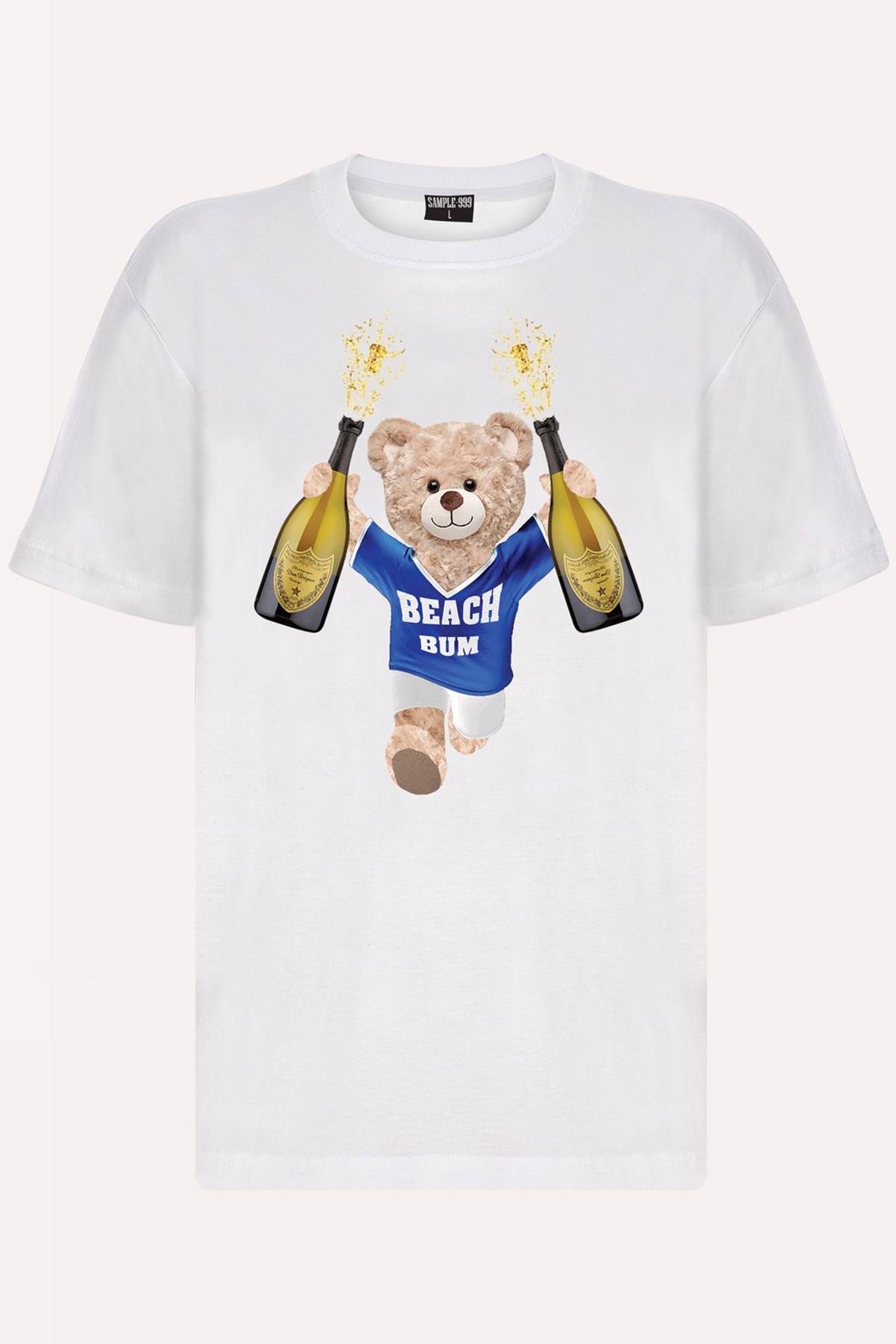 Teddy Printed Unisex Tshirt (Beyaz)