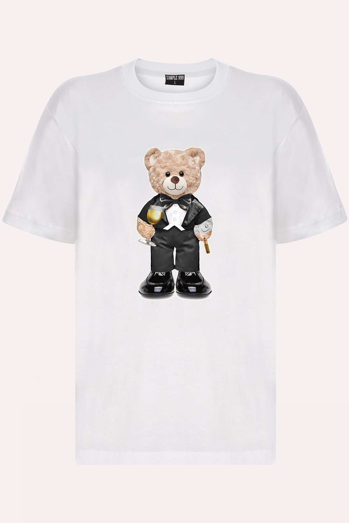 Teddy Printed Unisex Tshirt (Beyaz)