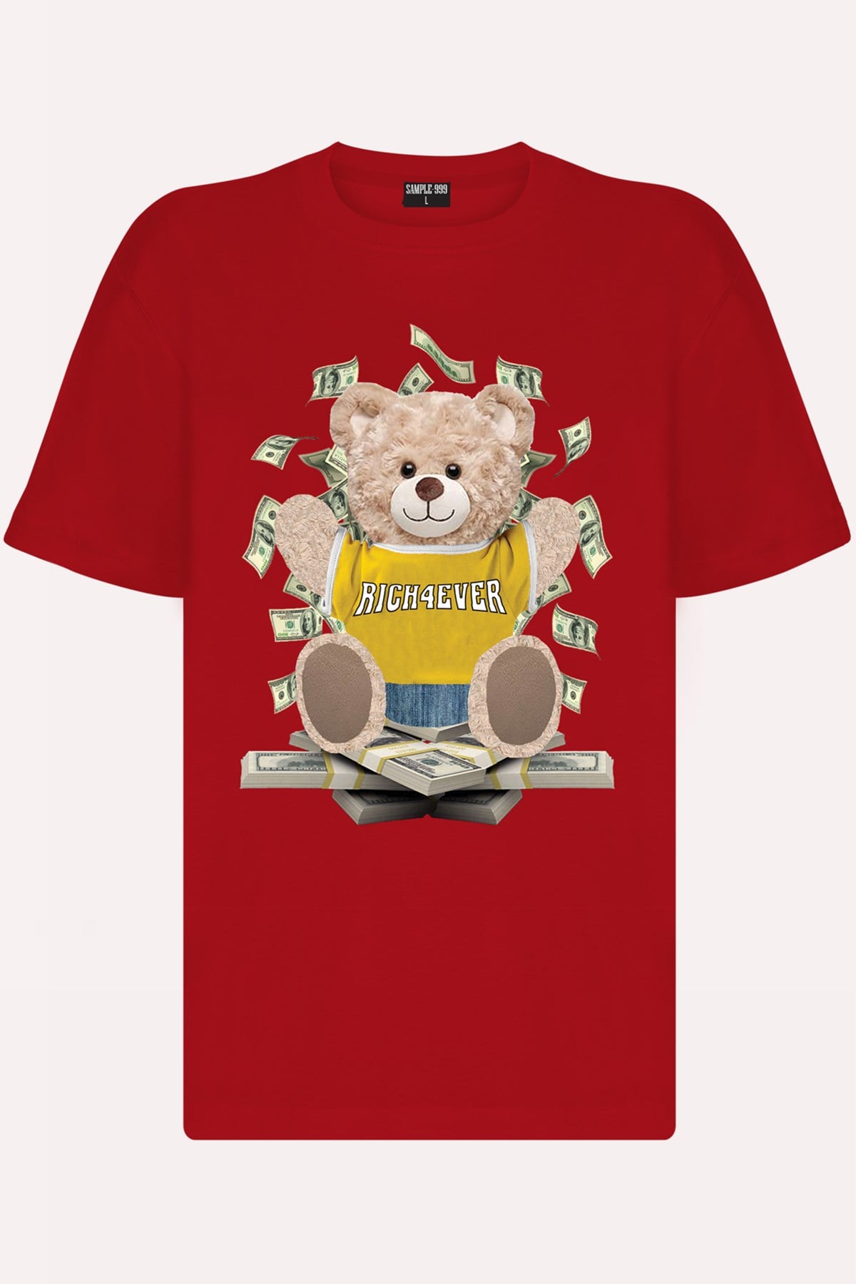 Teddy Printed Unisex Tshirt (Kırmızı)