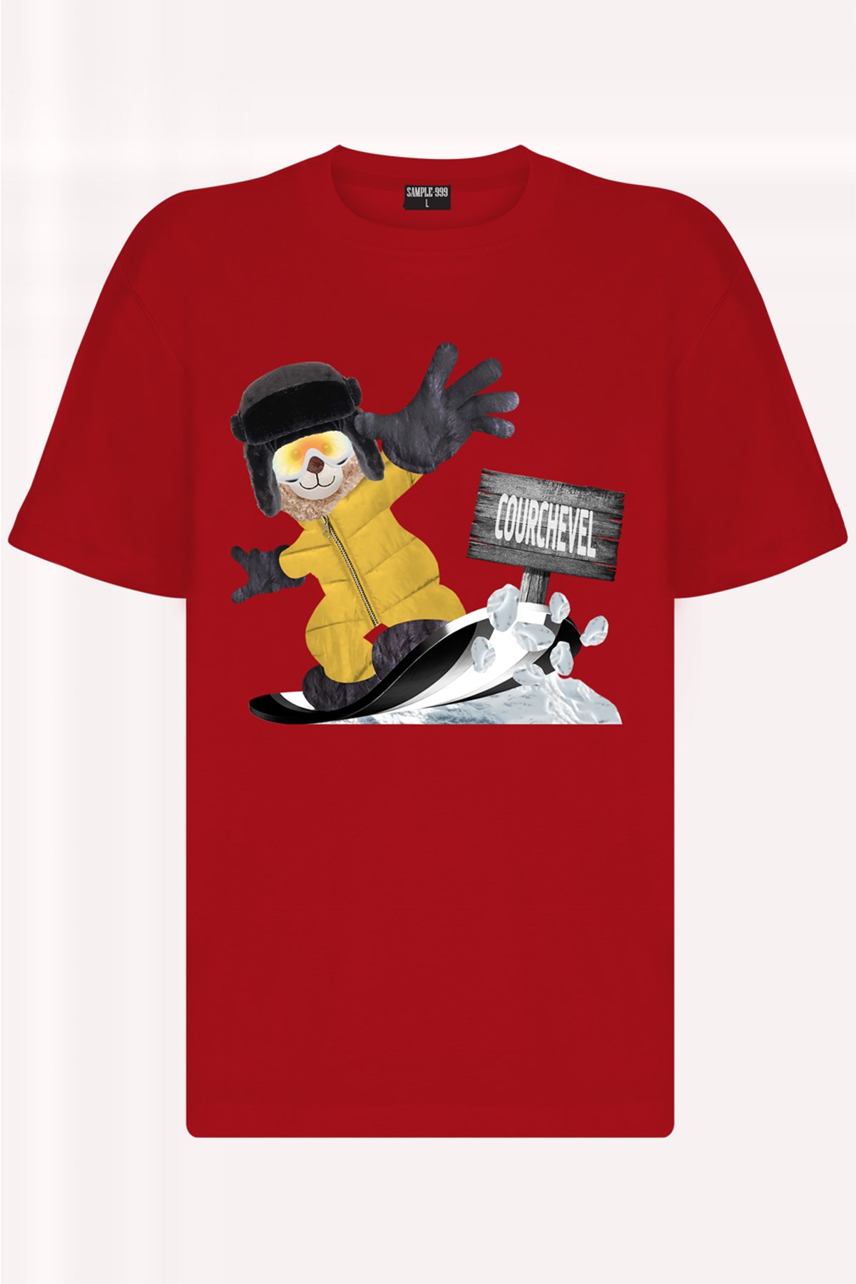 Teddy Printed Unisex Tshirt (Kırmızı)