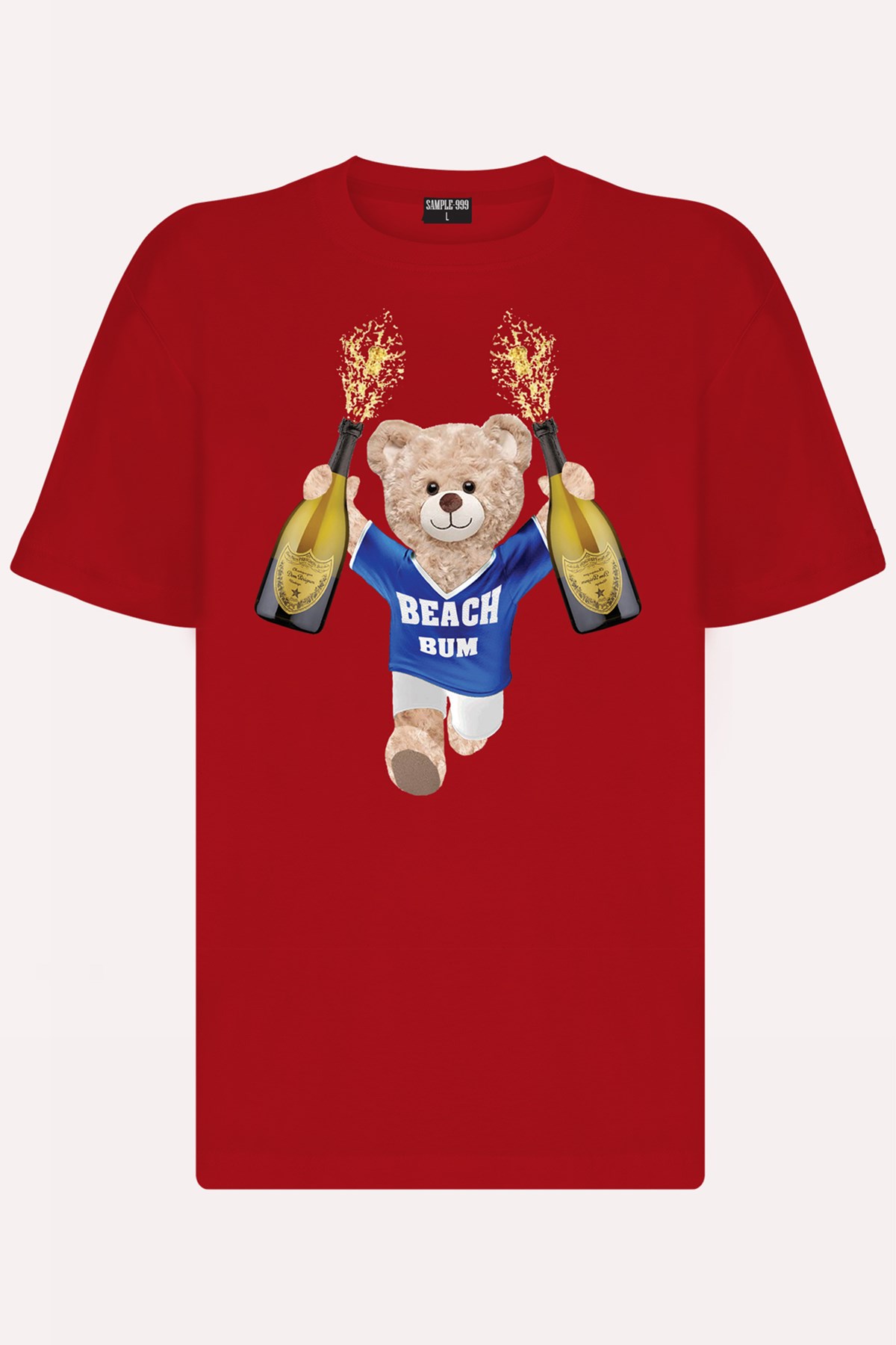 Teddy Printed Unisex Tshirt (Kırmızı)