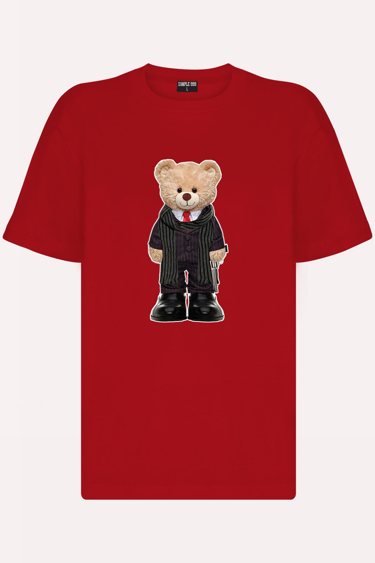 Teddy Printed Unisex Tshirt (Kırmızı)