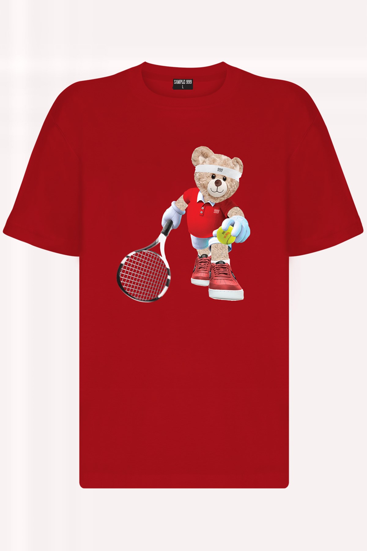 Teddy Printed Unisex Tshirt (Kırmızı)