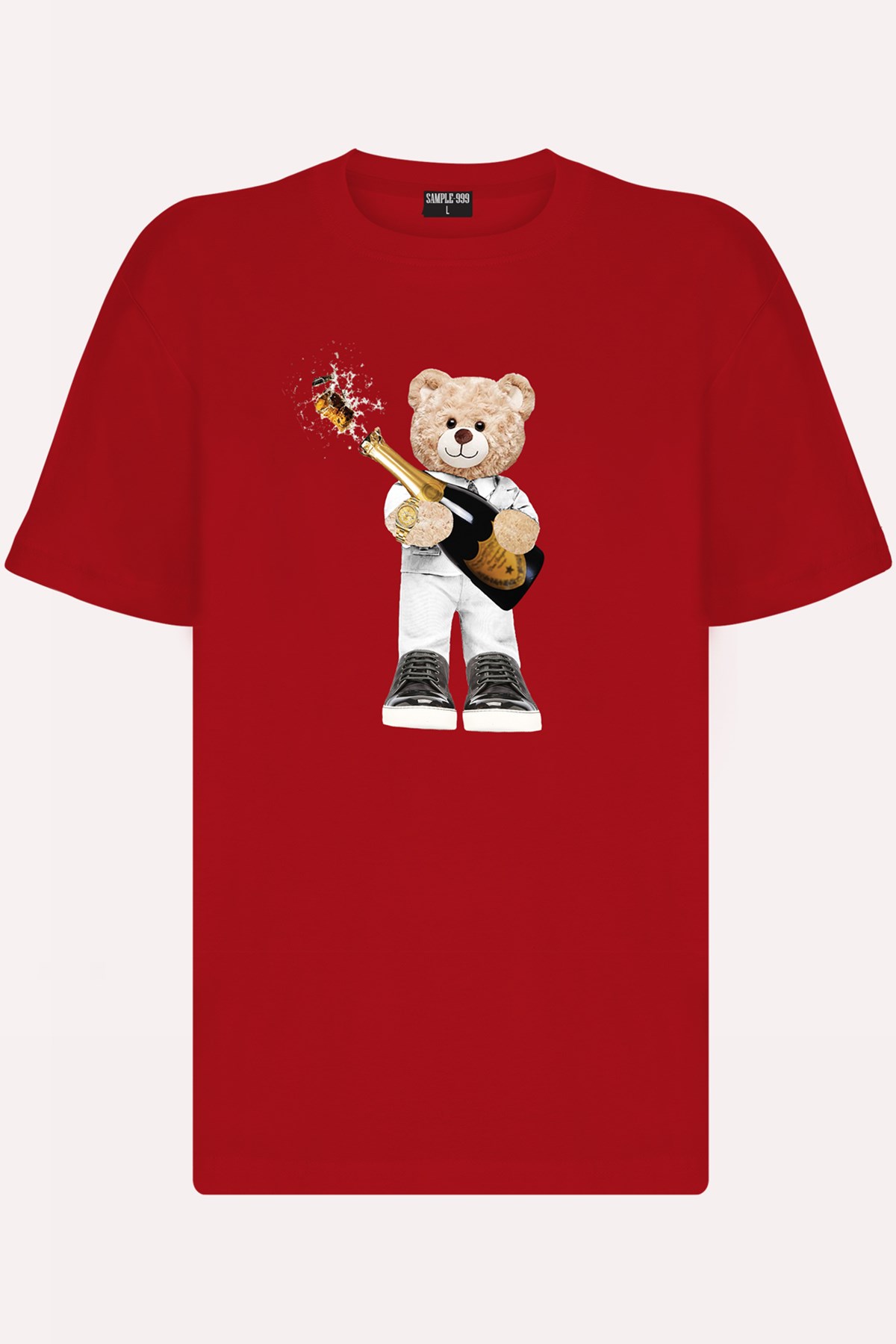 Teddy Printed Unisex Tshirt (Kırmızı)