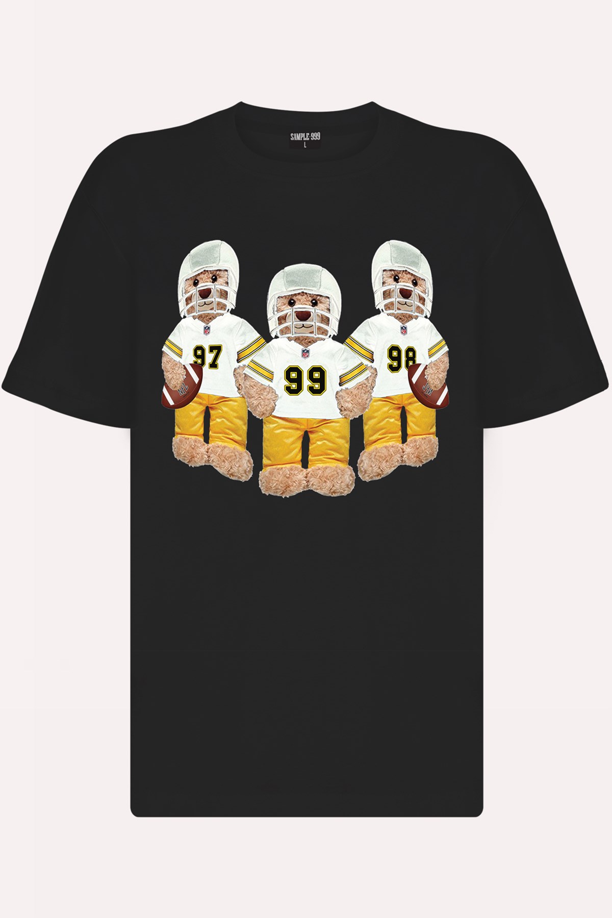 Teddy Printed Unisex Tshirt (Siyah)