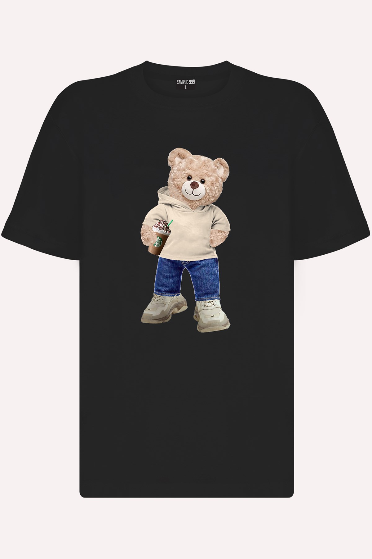 Teddy Printed Unisex Tshirt (Siyah)