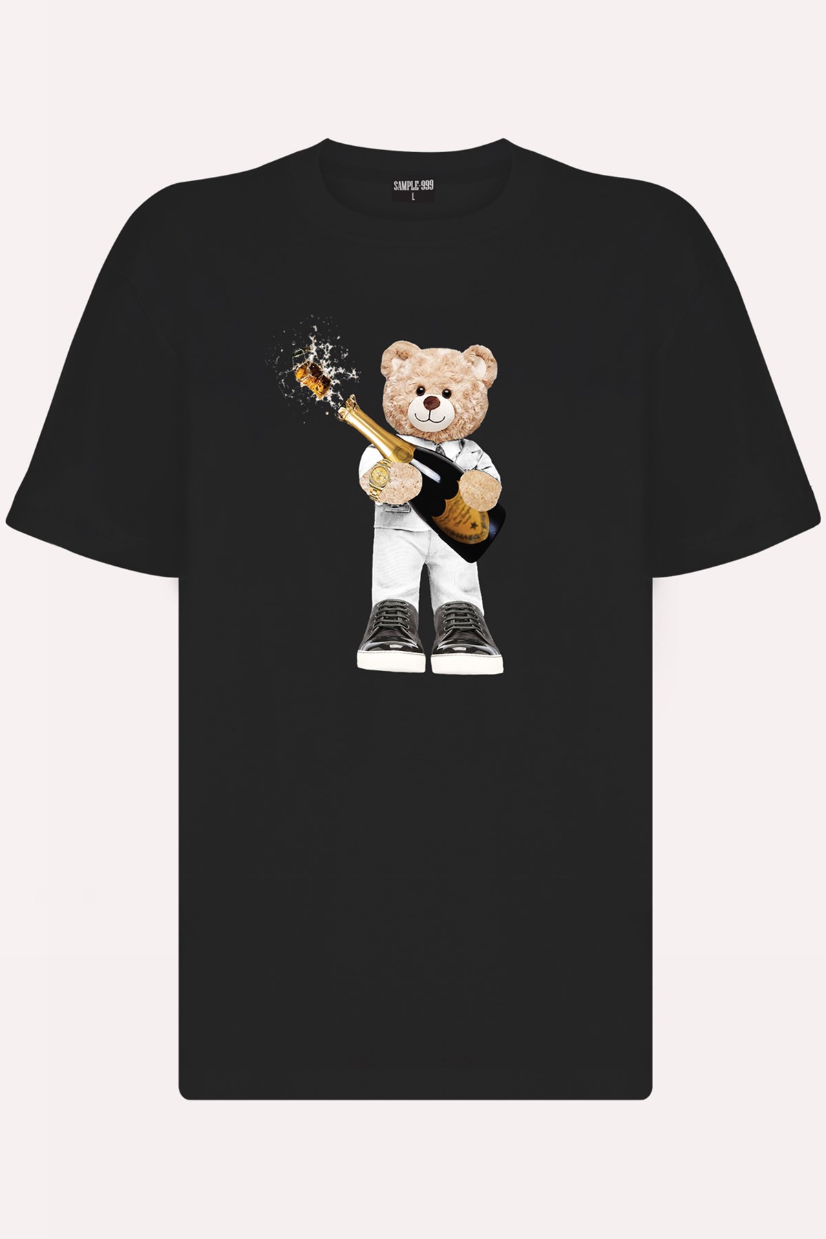 Teddy Printed Unisex Tshirt (Siyah)