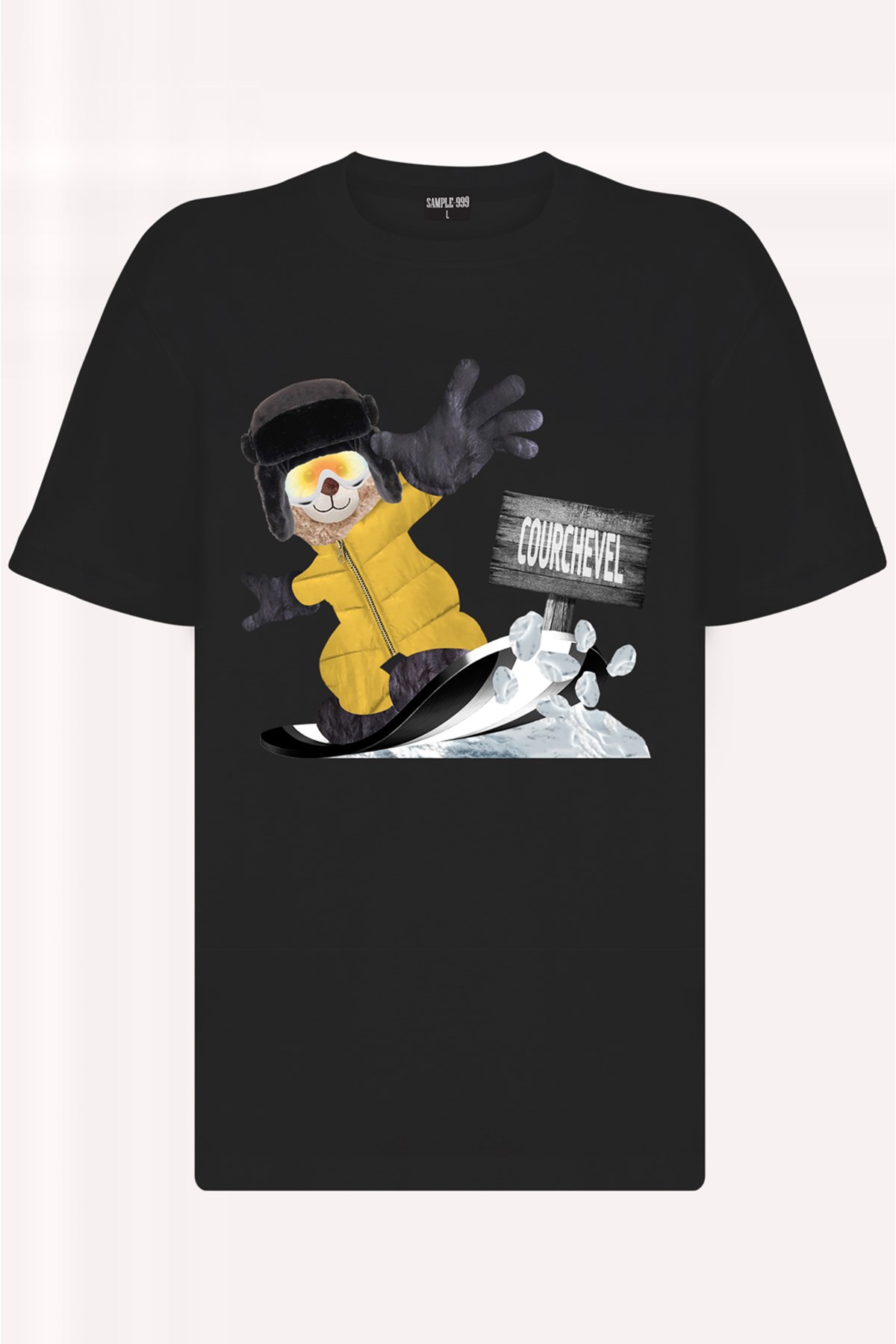 Teddy Printed Unisex Tshirt (Siyah)