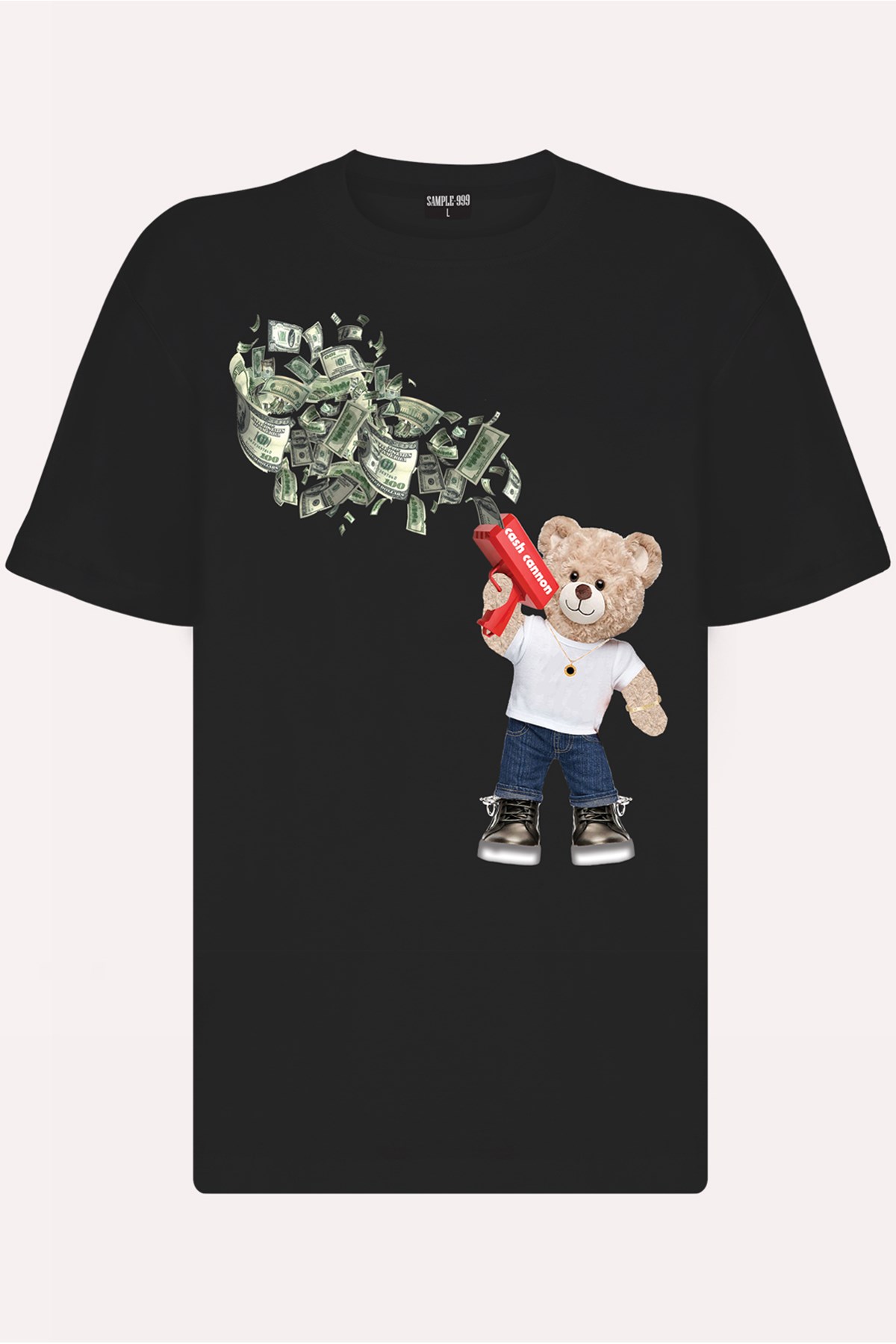 Teddy Printed Unisex Tshirt (Siyah)