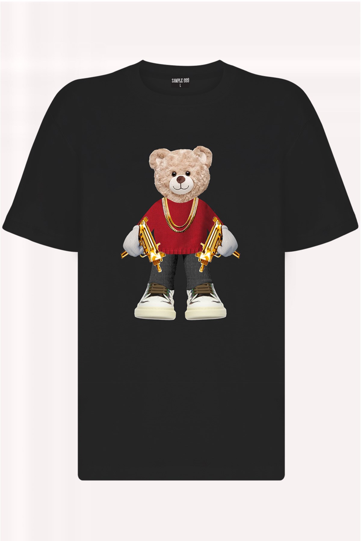 Teddy Printed Unisex Tshirt (Siyah)