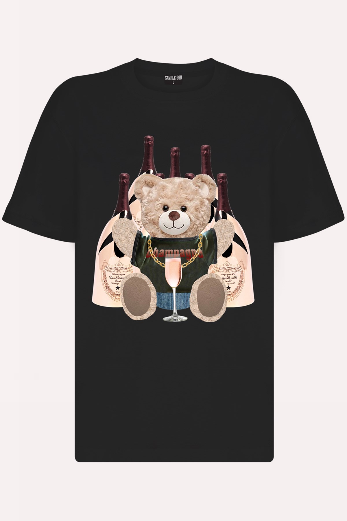 Teddy Printed Unisex Tshirt (Siyah)