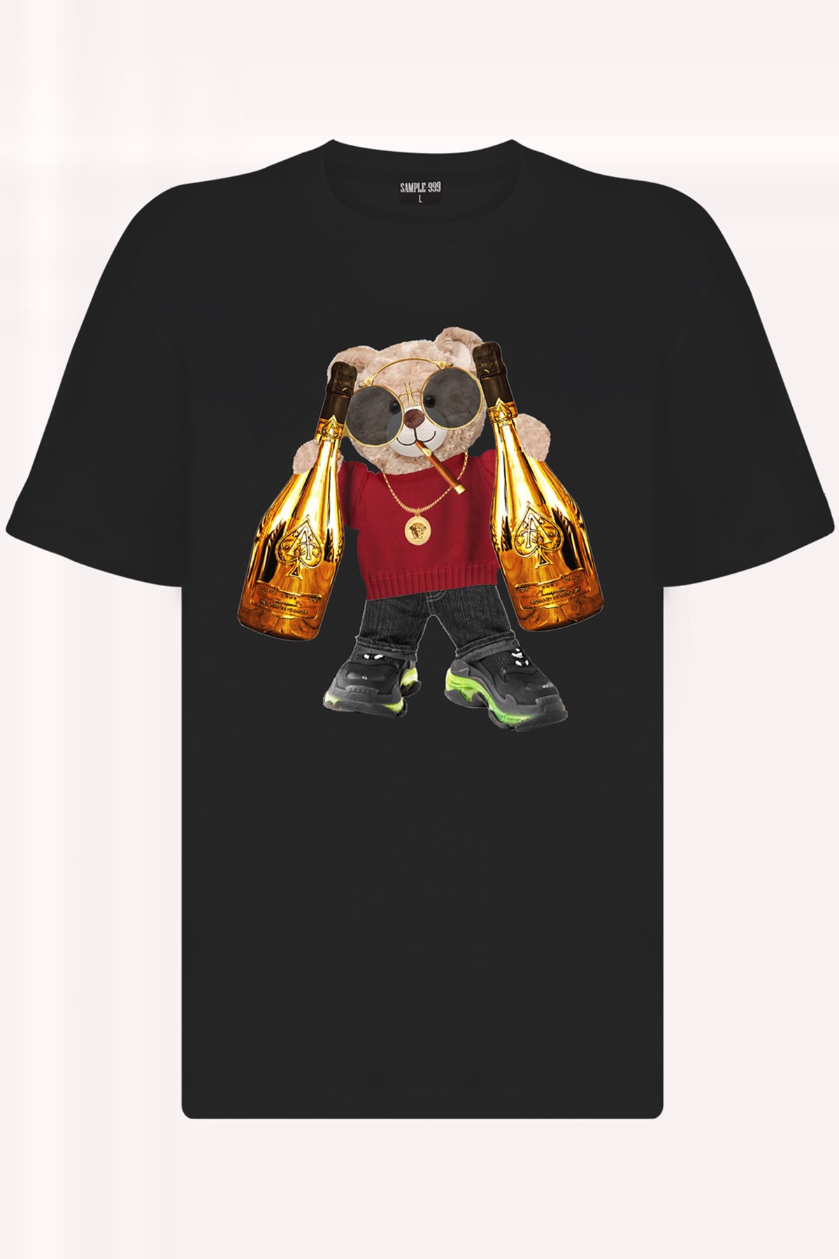 Teddy Printed Unisex Tshirt (Siyah)