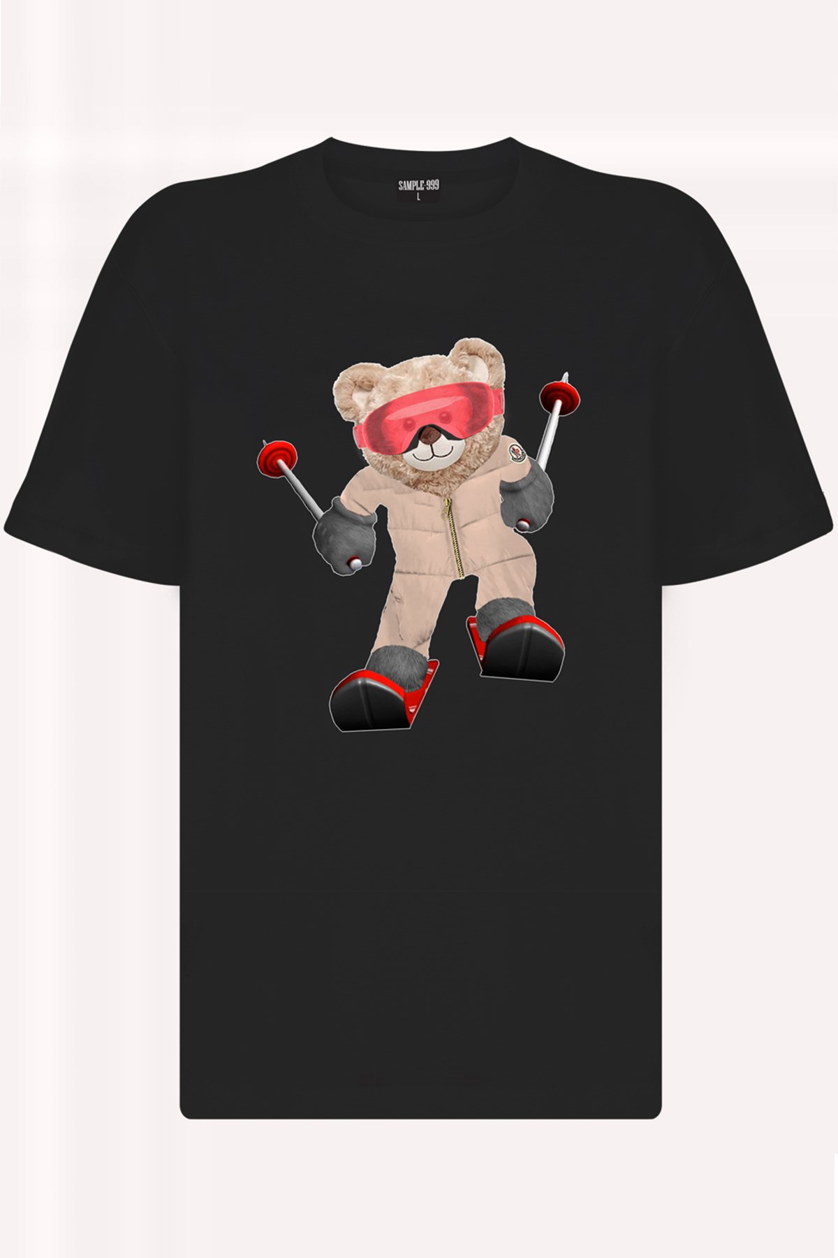 Teddy Printed Unisex Tshirt (Siyah)