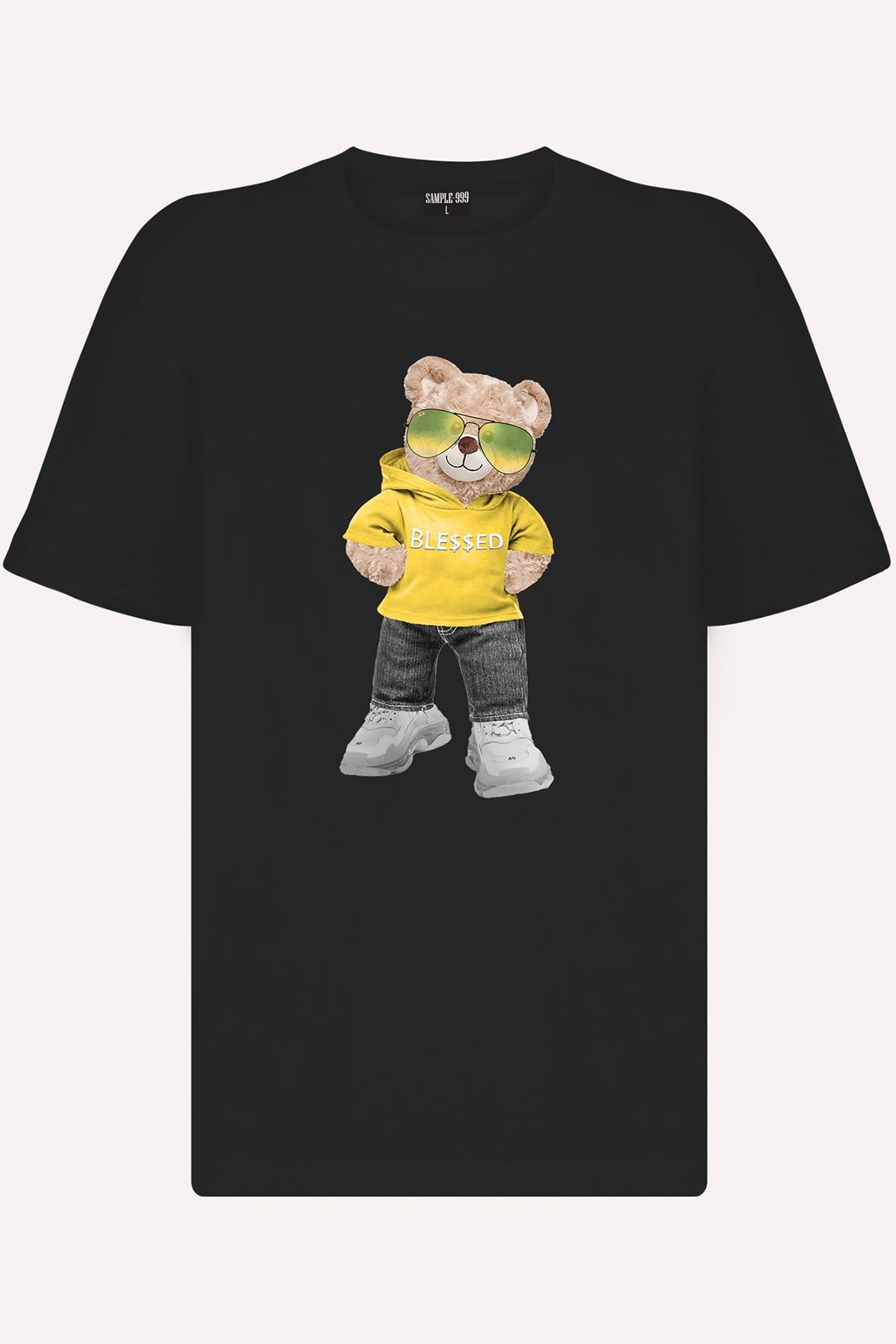 Teddy Printed Unisex Tshirt (Siyah)
