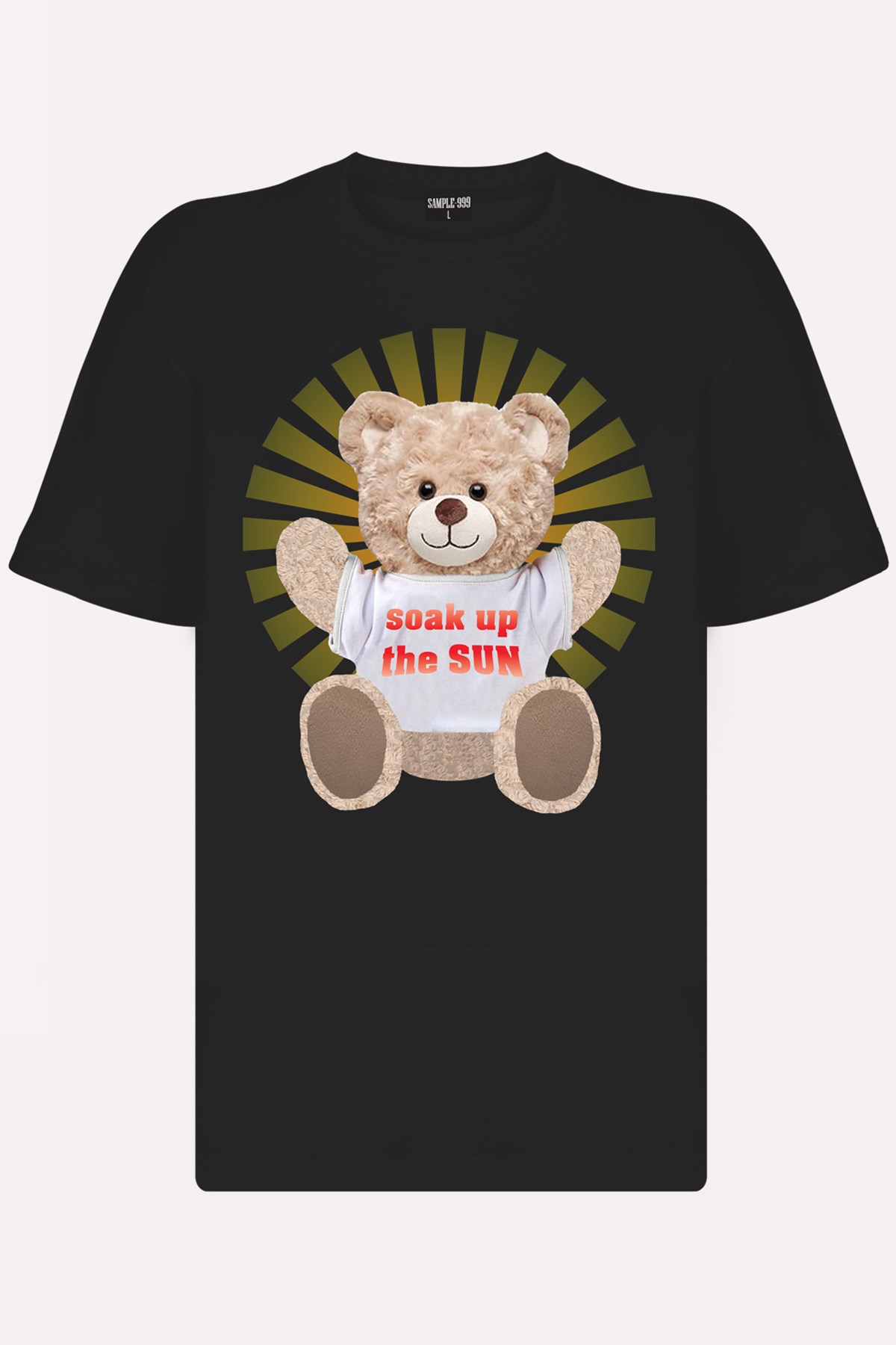 Teddy Printed Unisex Tshirt (Siyah)