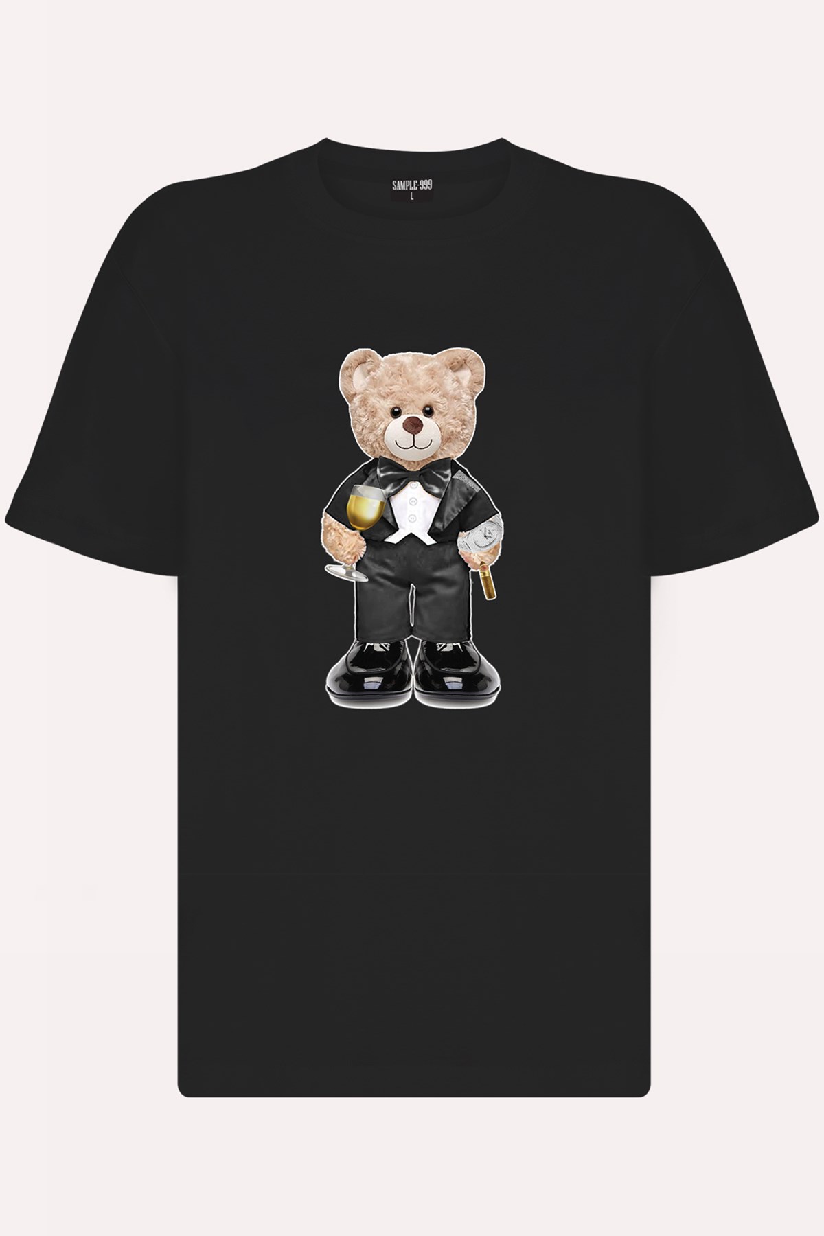 Teddy Printed Unisex Tshirt (Siyah)