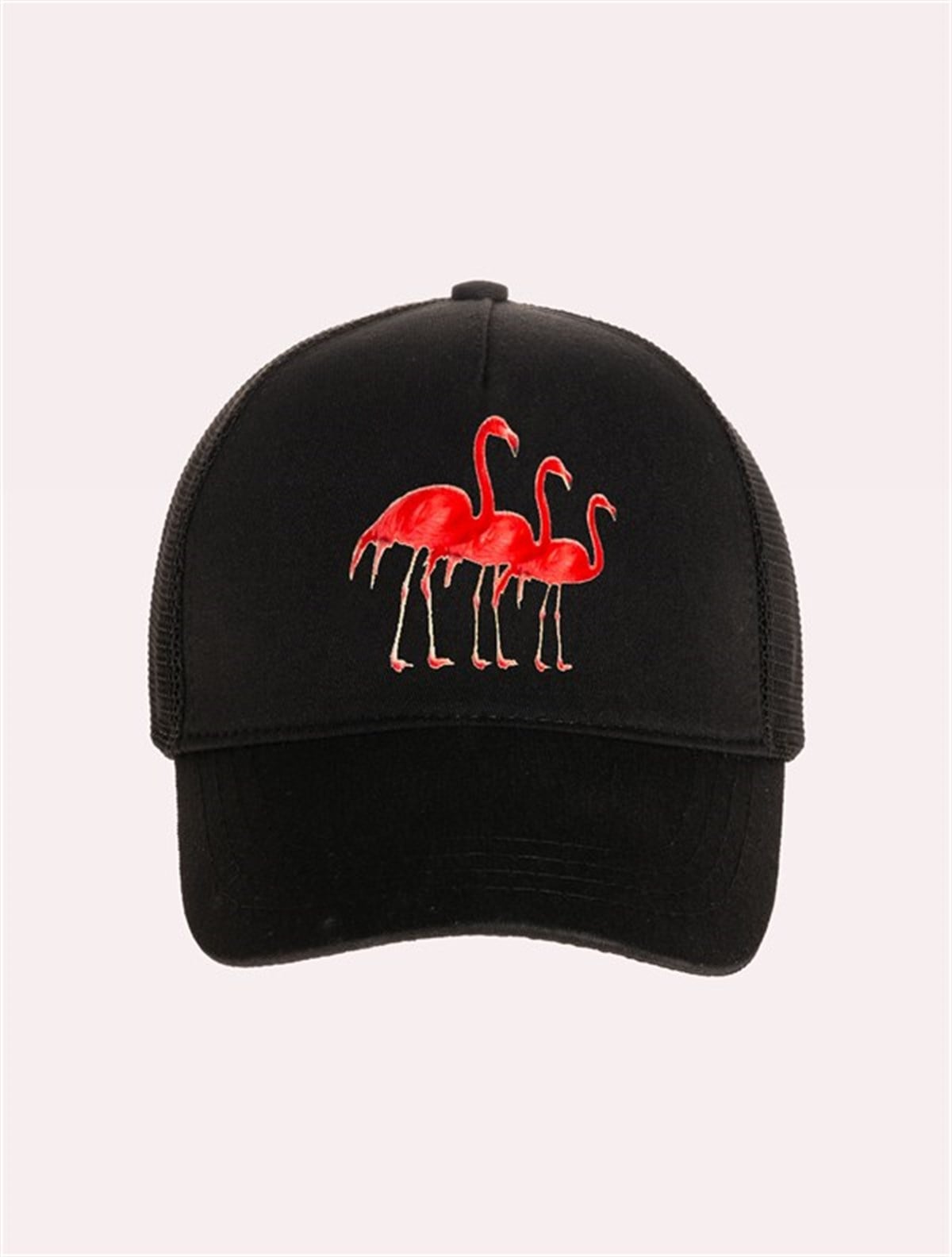 Velvet Flamingo Patch Hat