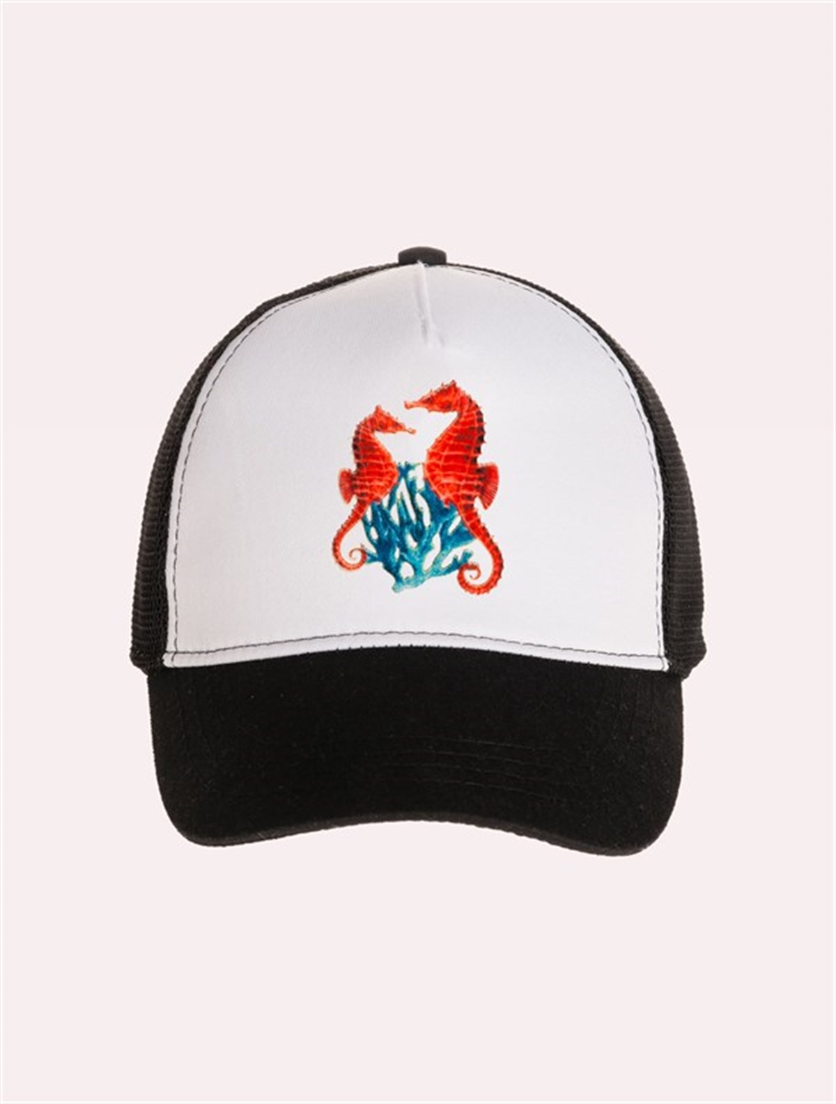 Velvet Seahorse Patch Hat