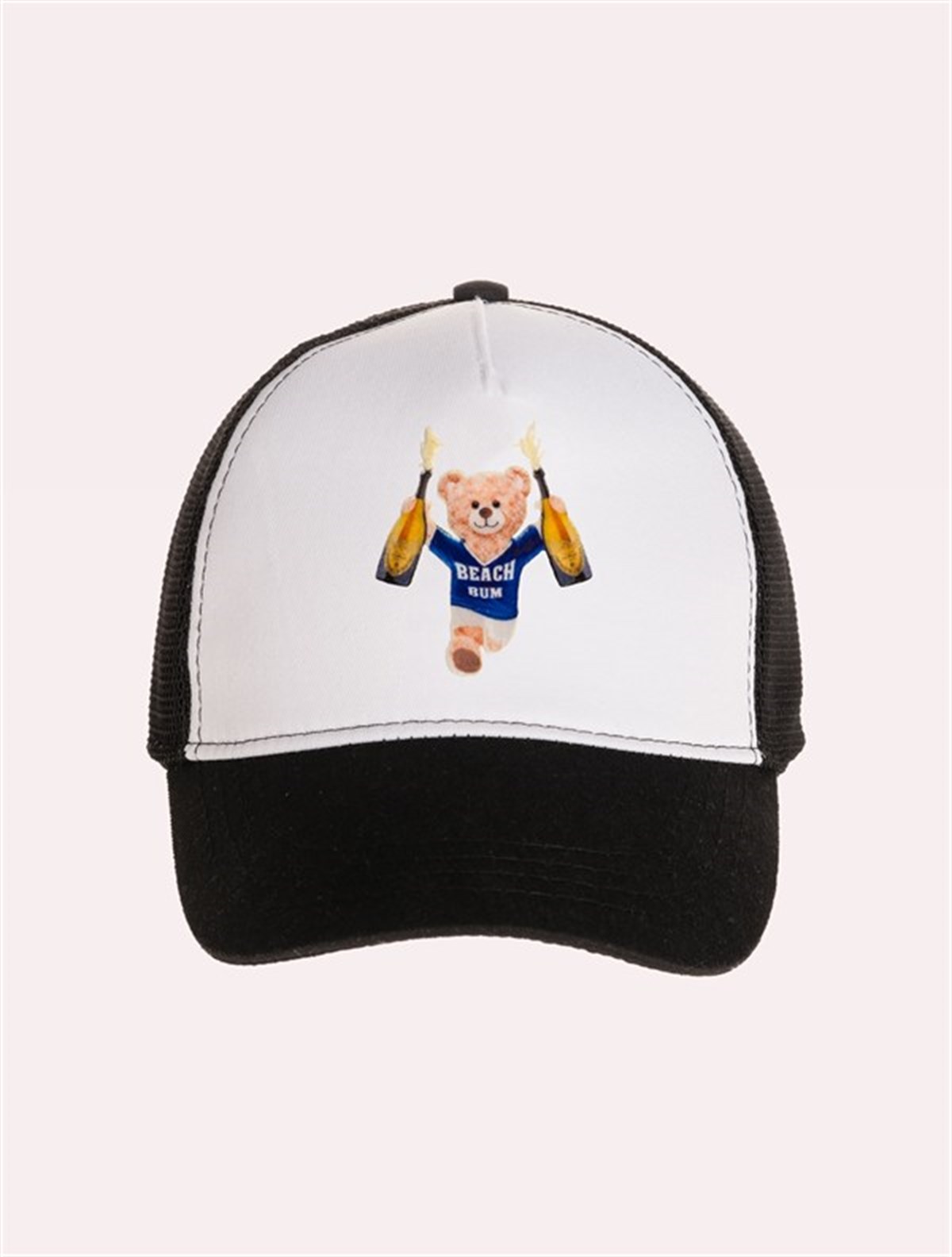 Velvet Teddy Bear Patch Hat
