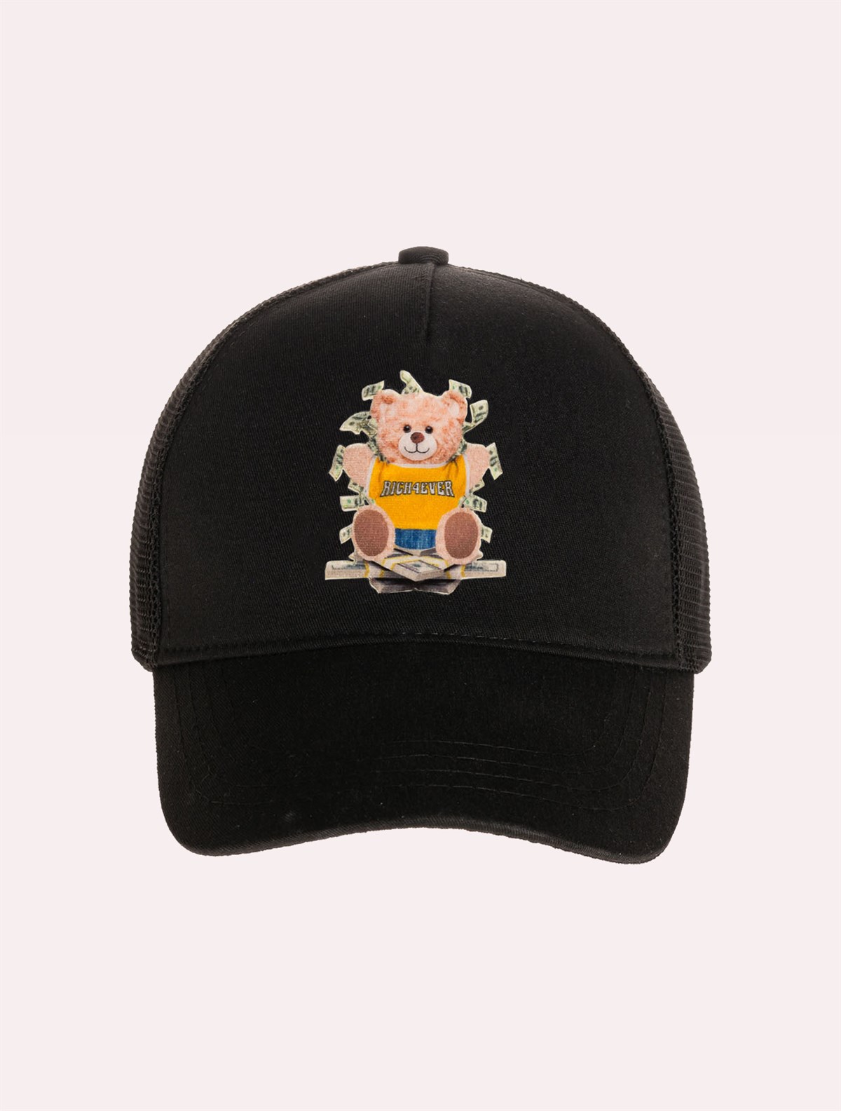 Velvet Teddy Bear Patch Hat