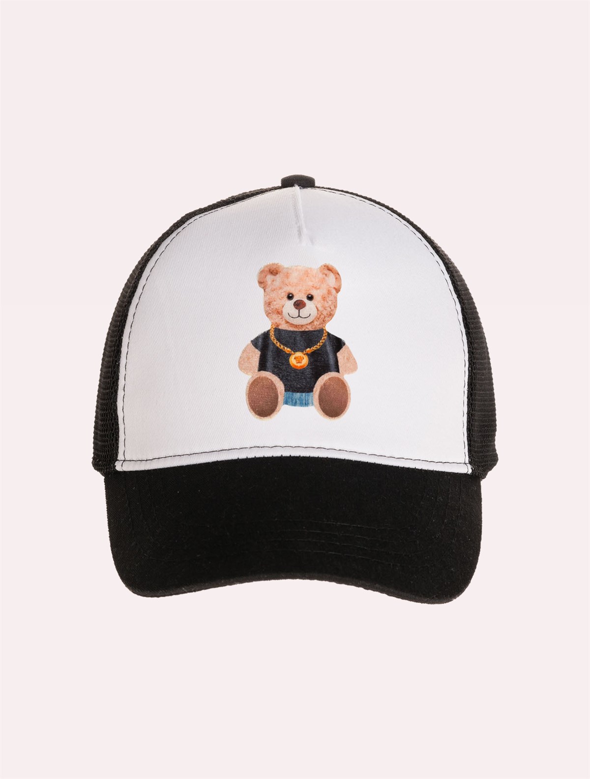 Velvet Teddy Bear Patch Hat