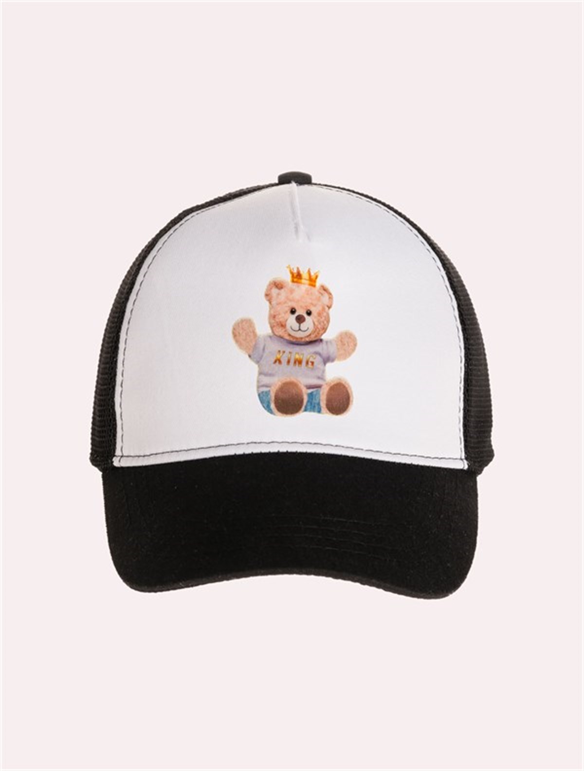 Velvet Teddy Bear Patch Hat