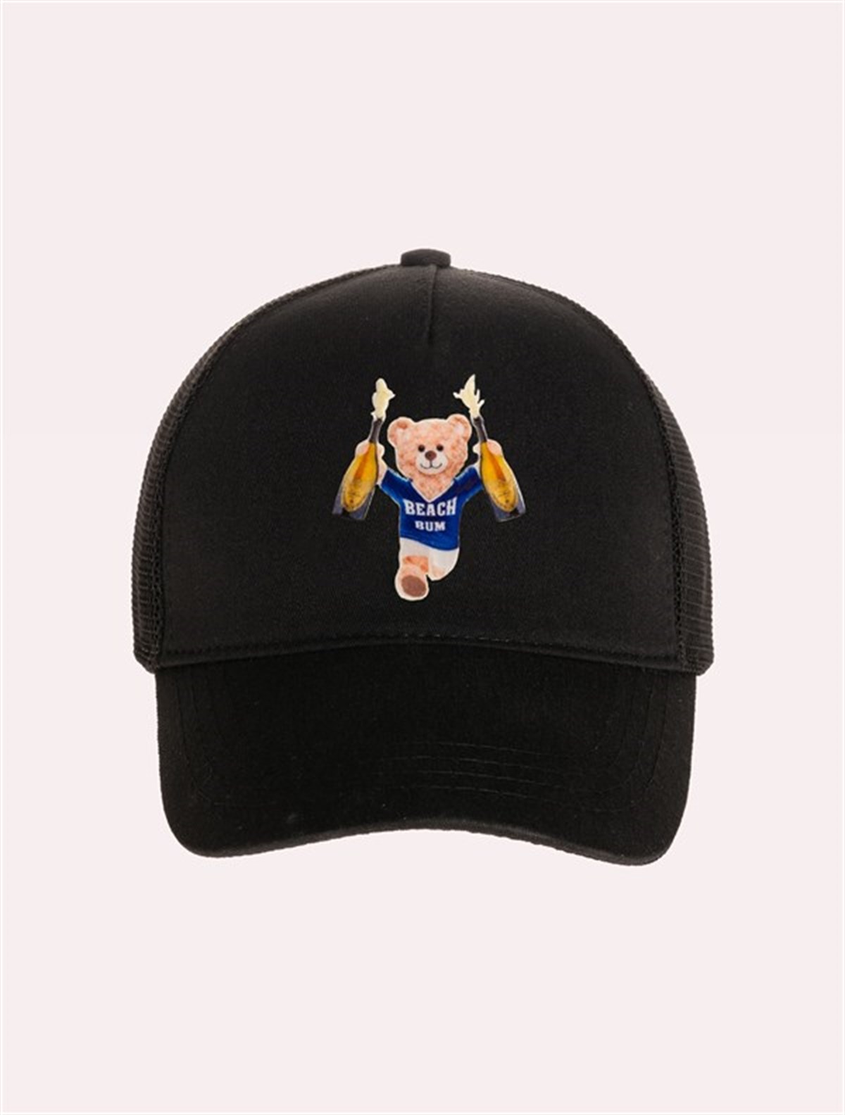 Velvet Teddy Bear Patch Hat