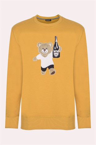 EMBROIDERED TEDDY BEAR sweatshirt