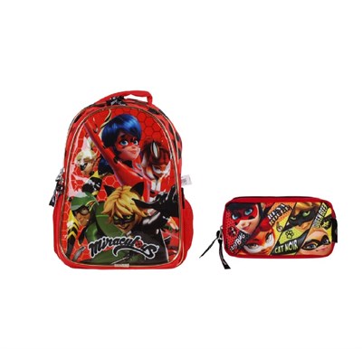 Famebag-Ümit Çanta-Miraculous Ladybug Okul ve Sırt Çantası ve Kalem Kutusu-2210
