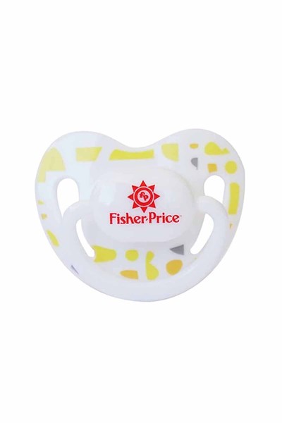 Sarı Fisher Price Klasik Desenli +18 Aylık Silikon Emzik