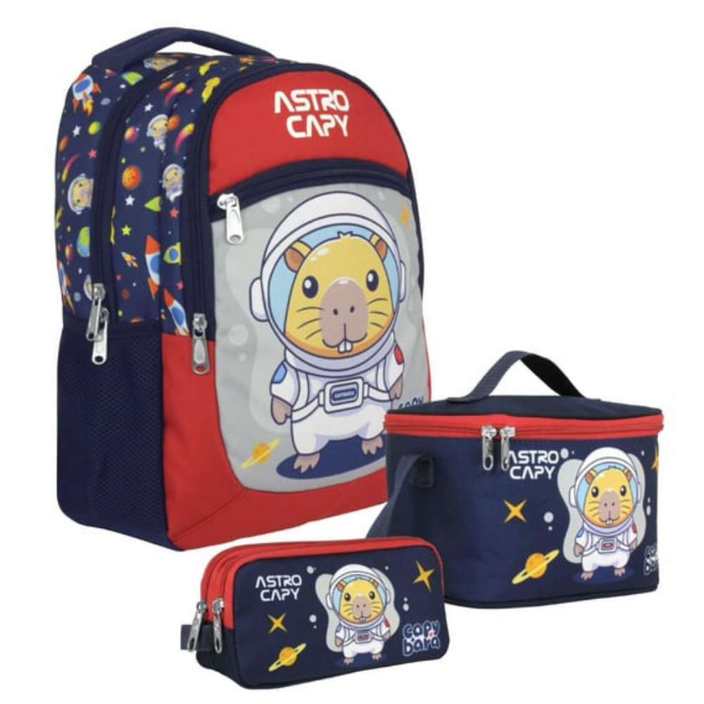 Ümit Çanta Lisanslı Capybara Sırt Çantası- Beslenme Ve Kalem Çantası Seti