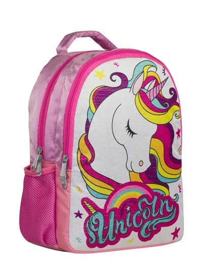 Unicorn Simli Pembe Kız Çocuk Okul Çantası ve Günlük Sırt Çantası