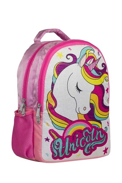 Unicorn Simli Pembe Kız Çocuk Okul Çantası ve Günlük Sırt Çantası-153