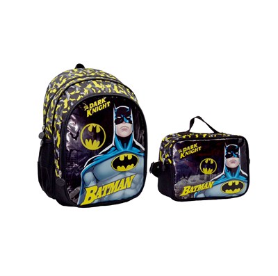 Batman-Famebag İlk ve Ortaöğretim Okul ve Günlük Sırt Beslenme ve Kalem Çantası Seti