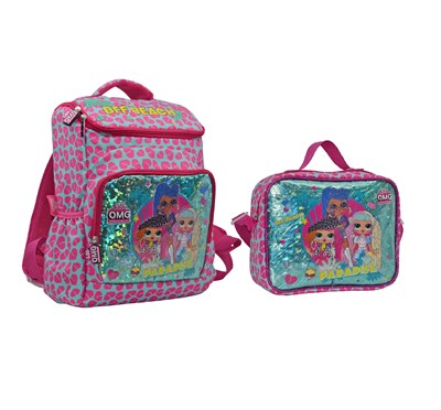 Famebag-Lol ilk ve ortaöğretim Okul Sırt ve Beslenme Çantası Seti