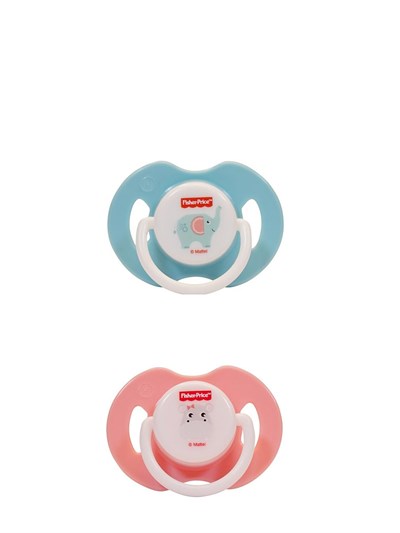 Fisher Price 0 - 6 Aylık 2'li Plus Silikon Emzik - Mavi Pembe