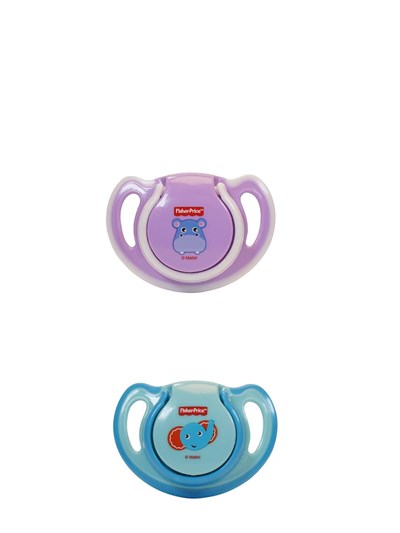 Fisher Price 6 - 18 Aylık 2'li Soft Touch Silikon Emzik - Mavi Mor