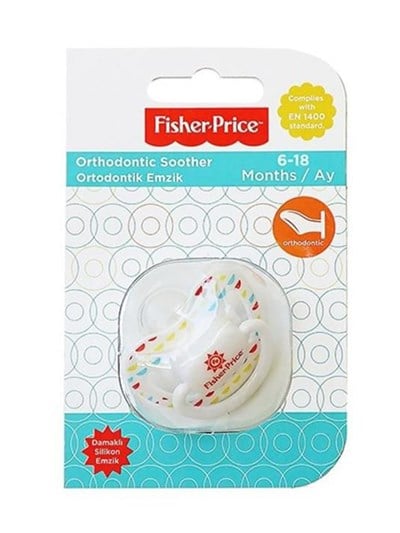 Fisher Price Klasik Desenli +18 Aylık Silikon Emzik -  Renkli