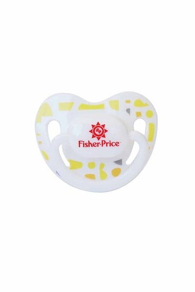 Fisher Price Klasik Desenli 6 - 18 Aylık Silikon Emzik - Sari