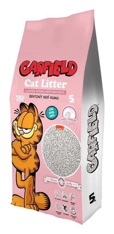Garfield 5l Bebek Pudrası Kokulu Kedi Kumu