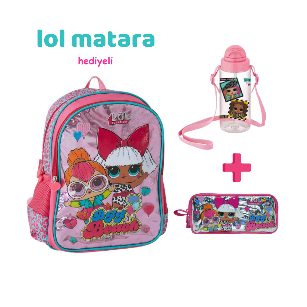 Lol İlk Ve Orta Öğretim Okul Çantası ve Kalem Çantası Matara