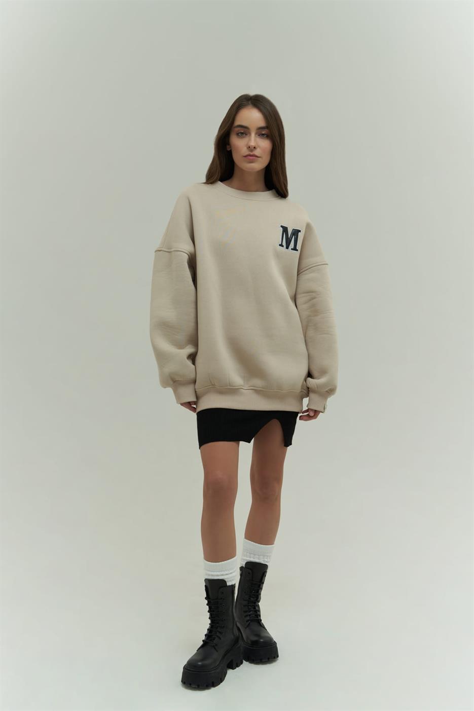 Mai Collection Venera Kemik Oversize Sweatshirt