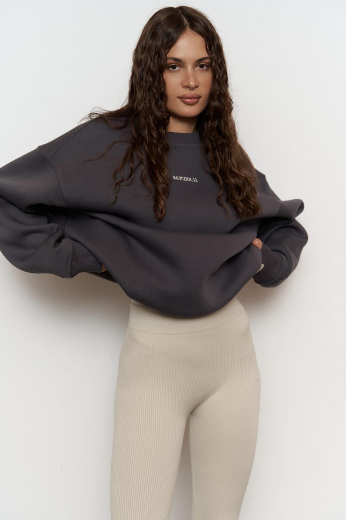 Mai Beige Seamless Corded Leggings