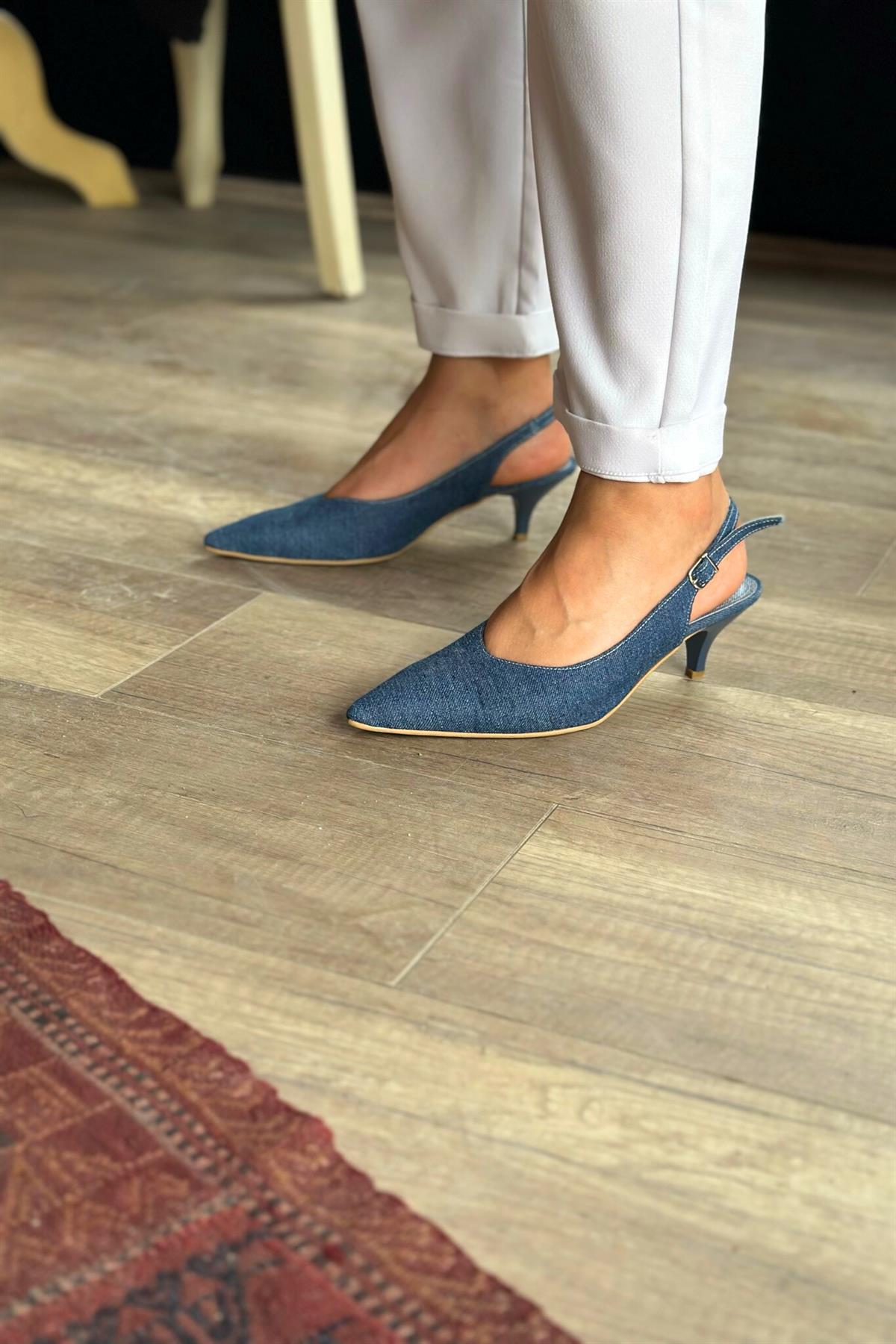 Marlene Denim Topuklu Ayakkabı