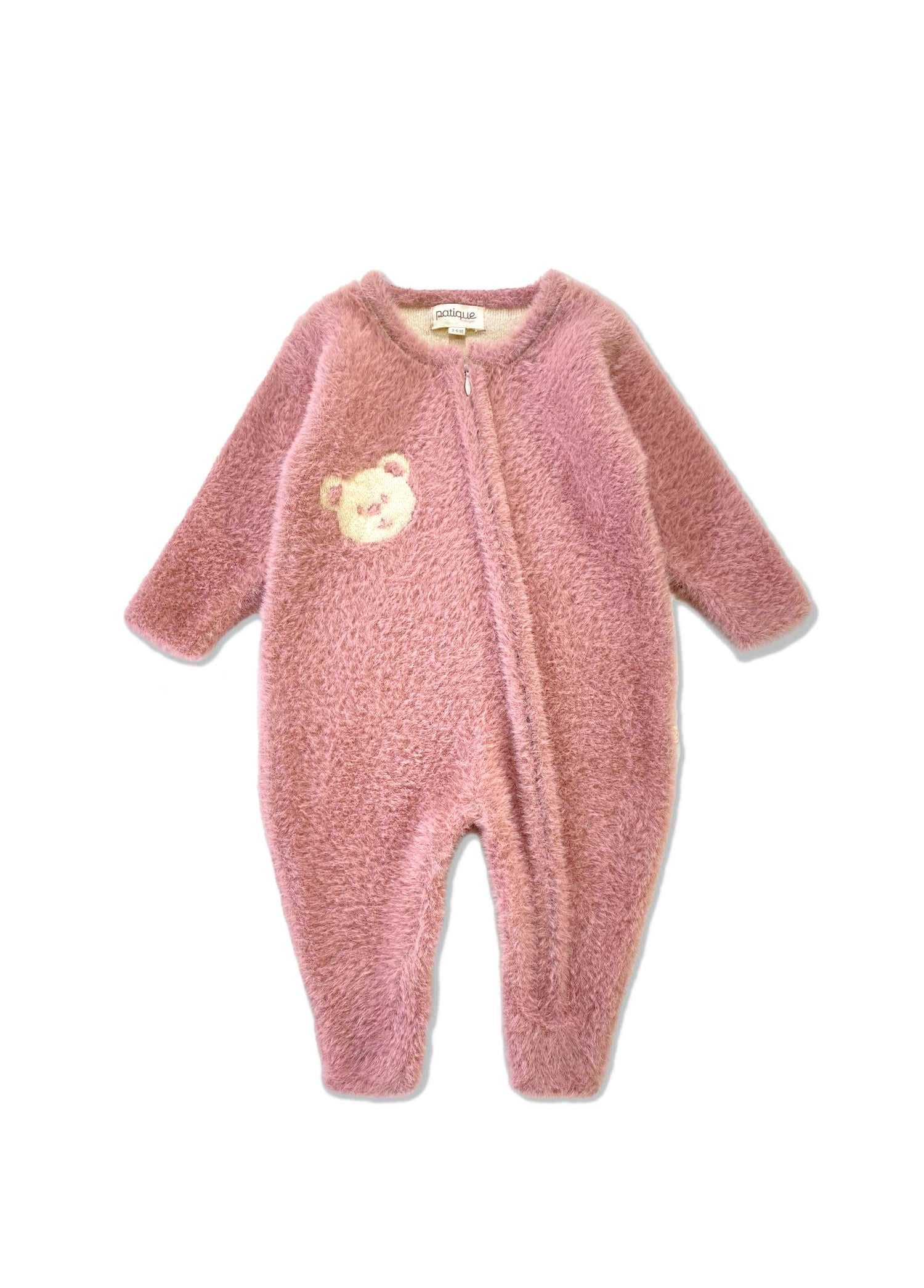 Pembe Ayıcıklı Bebek Welsoft Tulum